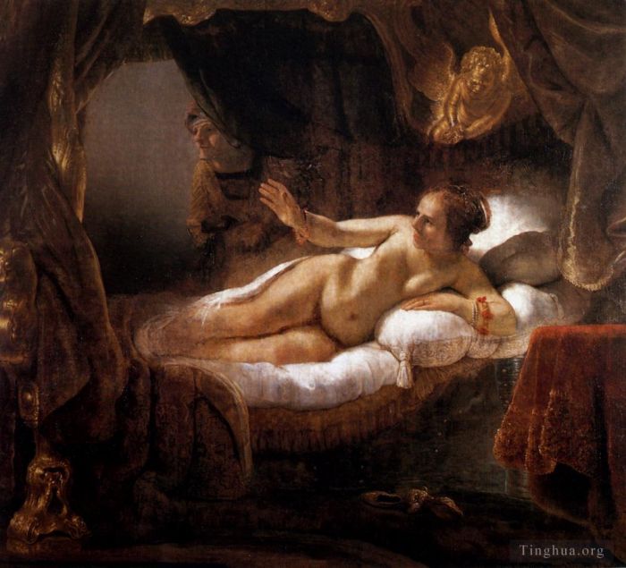 Rembrandt Harmenszoon van Rijn Peinture à l'huile - Danaé