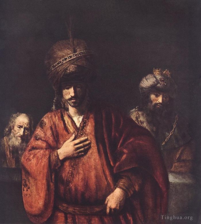Rembrandt Harmenszoon van Rijn Peinture à l'huile - David et Urie