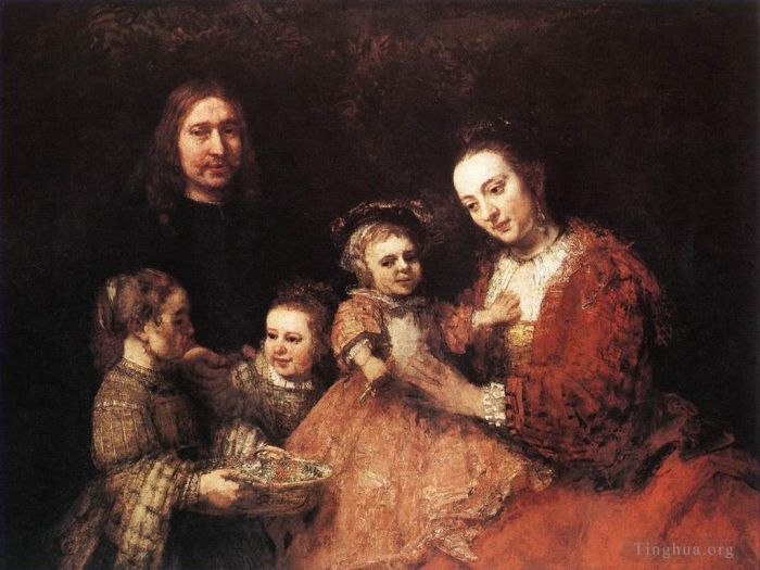 Rembrandt Harmenszoon van Rijn Peinture à l'huile - Groupe familial