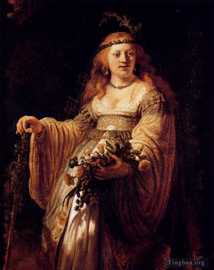 Rembrandt Harmenszoon van Rijn Peinture à l'huile - Flore