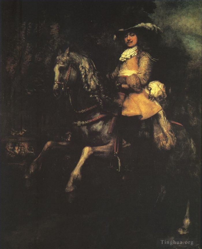 Rembrandt Harmenszoon van Rijn Peinture à l'huile - Frédéric Rihel à cheval