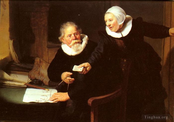 Rembrandt Harmenszoon van Rijn Peinture à l'huile - Jan Rijcksen et sa femme
