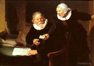 Rembrandt Harmenszoon van Rijn œuvres - Jan Rijcksen et sa femme