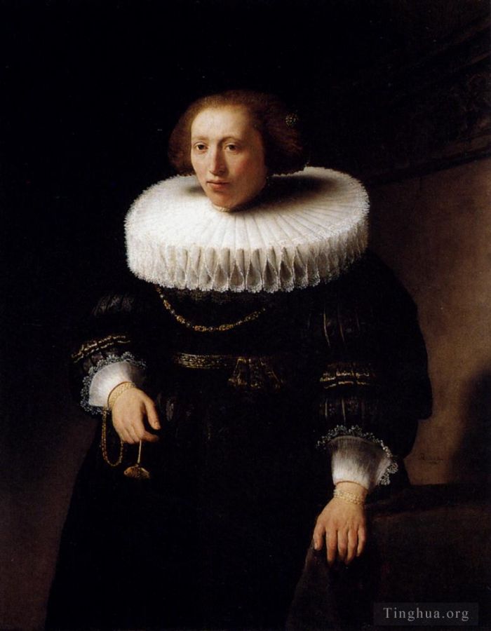 Rembrandt Harmenszoon van Rijn Peinture à l'huile - Portrait d'une femme