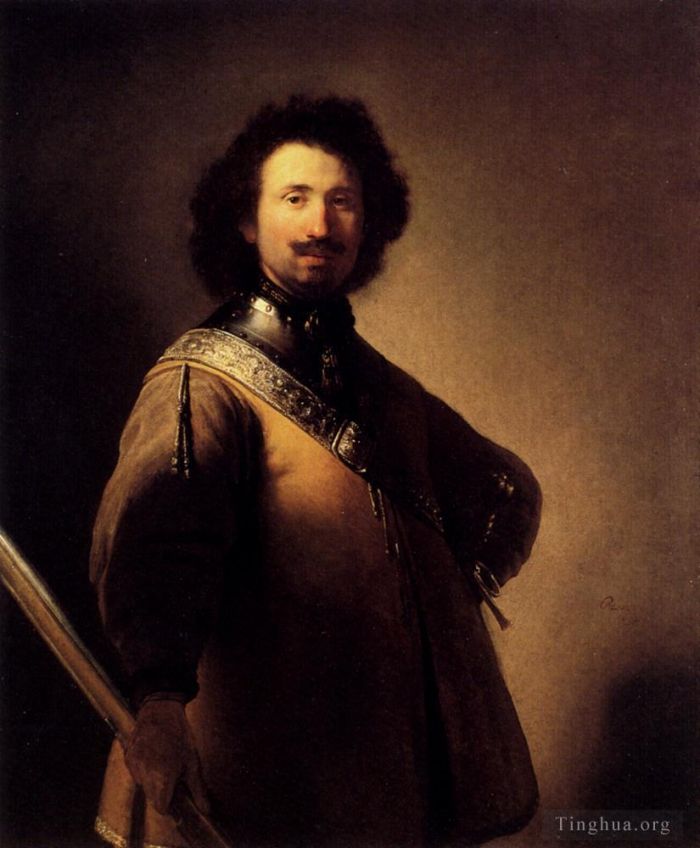 Rembrandt Harmenszoon van Rijn Peinture à l'huile - Portrait De Joris De Caullery