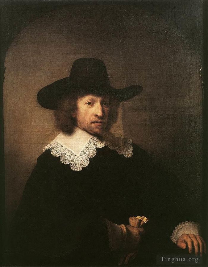 Rembrandt Harmenszoon van Rijn Peinture à l'huile - Portrait de Nicolas van Bambeeck