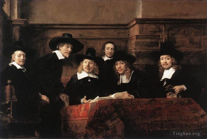 Rembrandt Harmenszoon van Rijn Peinture à l'huile - Échantillonnage des responsables de la DrapersGuild