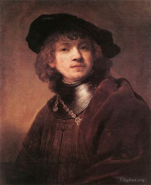 Rembrandt Harmenszoon van Rijn œuvres - Autoportrait en jeune homme 1634
