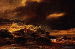 Rembrandt Harmenszoon van Rijn œuvres - Paysage orageux