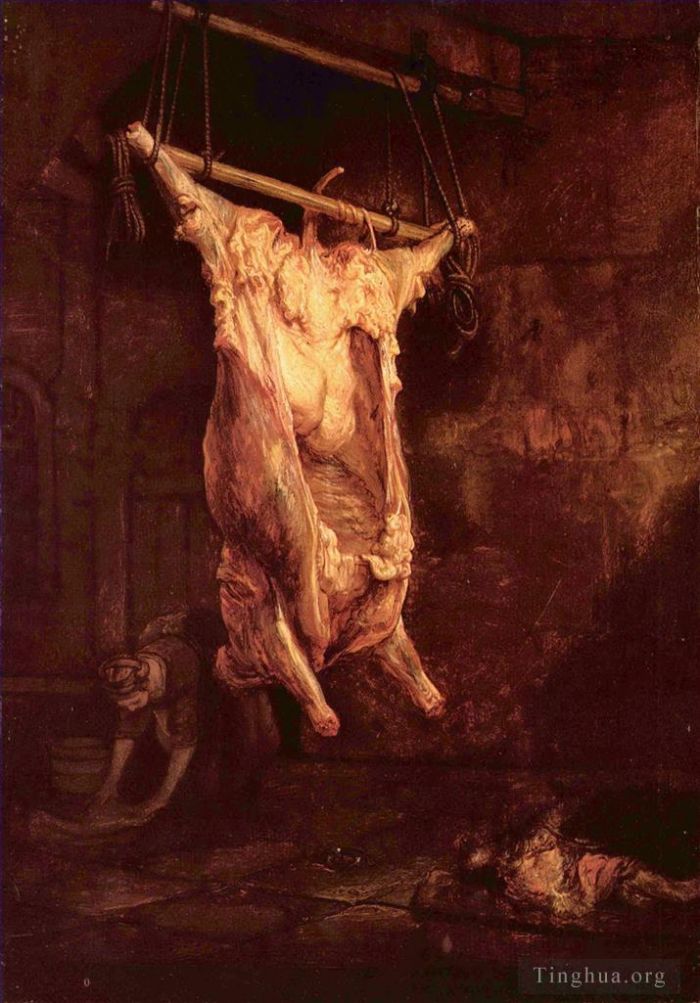 Rembrandt Harmenszoon van Rijn Peinture à l'huile - La carcasse d'un bœuf 2