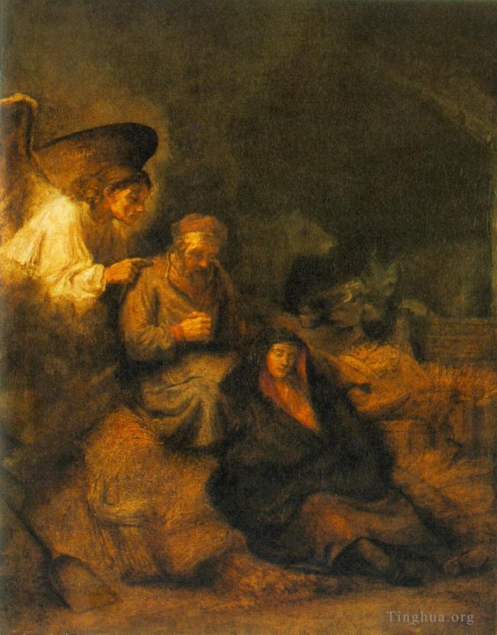 Rembrandt Harmenszoon van Rijn Peinture à l'huile - Le rêve de saint Joseph
