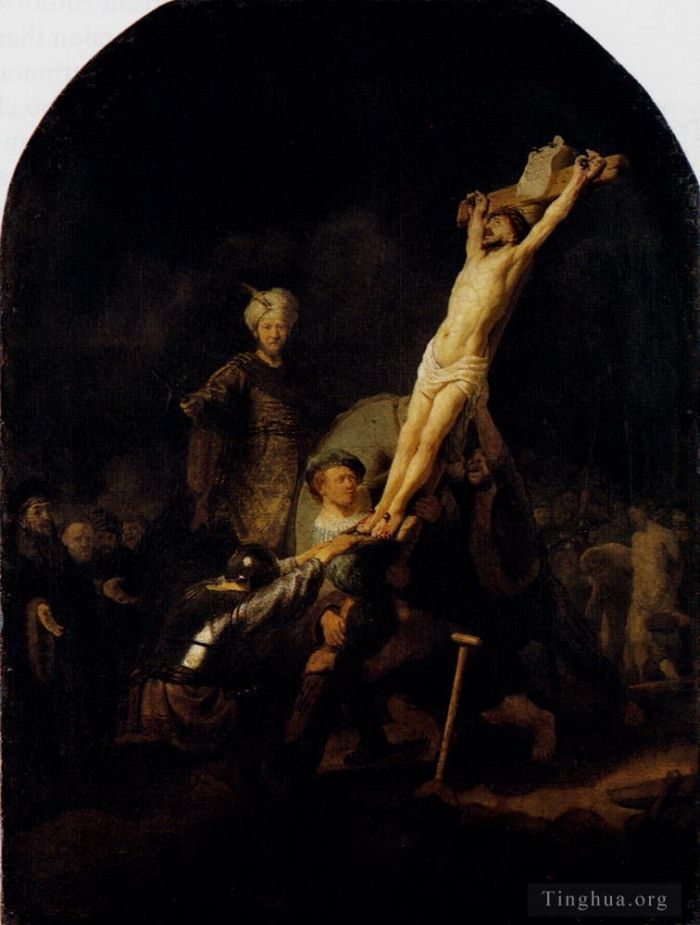 Rembrandt Harmenszoon van Rijn Peinture à l'huile - L'élévation de la croix