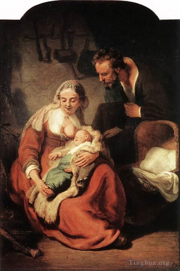Rembrandt Harmenszoon van Rijn Peinture à l'huile - La Sainte Famille