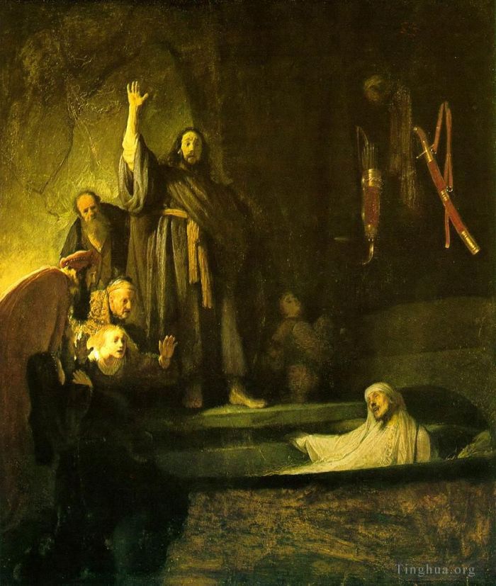 Rembrandt Harmenszoon van Rijn Peinture à l'huile - La résurrection de Lazare