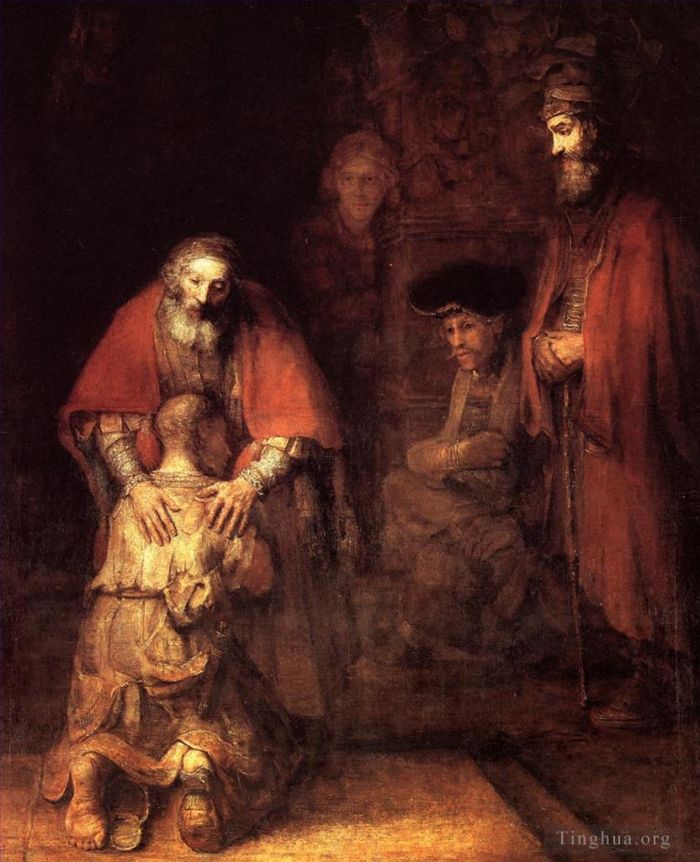 Rembrandt Harmenszoon van Rijn Peinture à l'huile - Le retour du fils prodigue