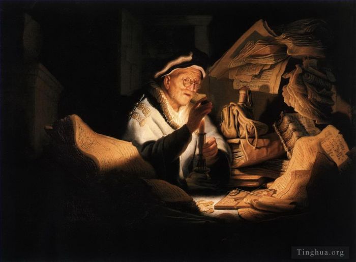 Rembrandt Harmenszoon van Rijn Peinture à l'huile - L'homme riche de la parabole