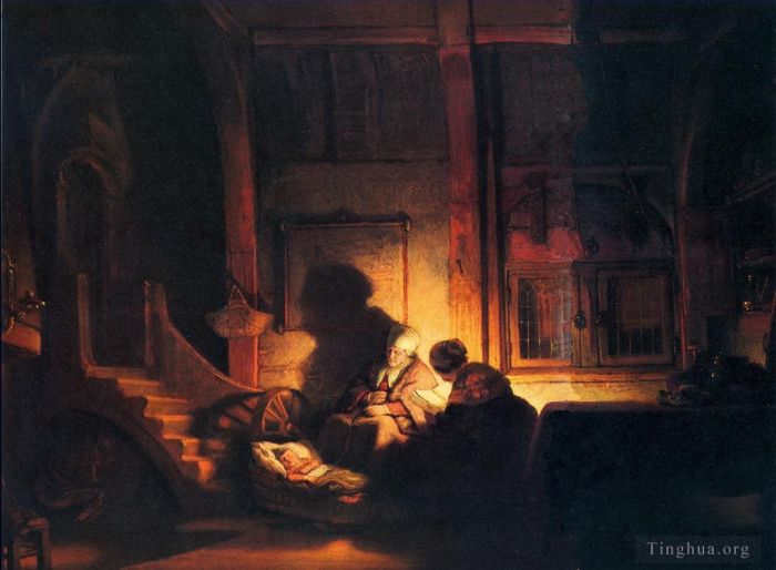 Rembrandt Harmenszoon van Rijn Peinture à l'huile - La sainte nuit de famille