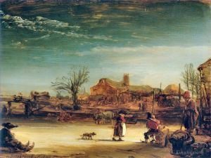 Rembrandt Harmenszoon van Rijn œuvres - Paysage d'hiver