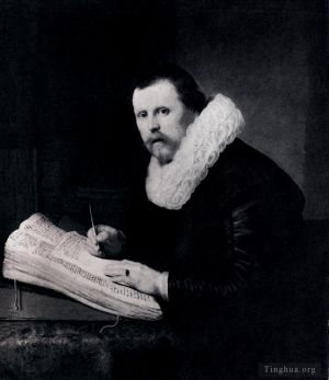 Rembrandt Harmenszoon van Rijn œuvres - Jeune homme à son bureau