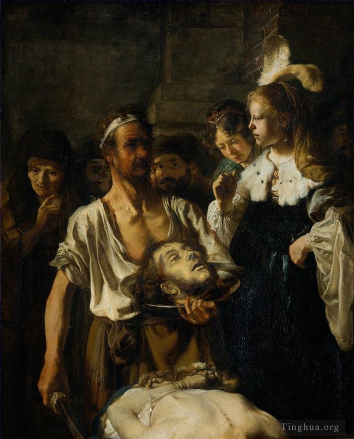 Rembrandt Harmenszoon van Rijn Peinture à l'huile - La décapitation de Jean-Baptiste