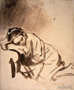 Rembrandt Harmenszoon van Rijn œuvres - Hendrickje Slapend RJM