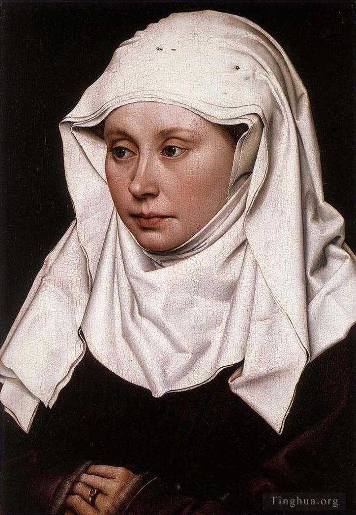Robert Campin Peinture à l'huile - Portrait De Femme 1430