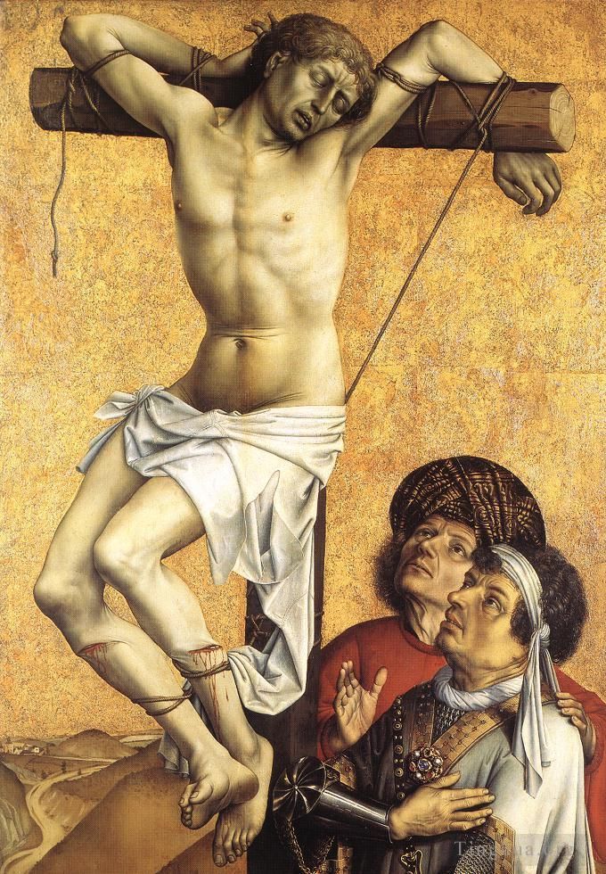 Robert Campin Peinture à l'huile - Le voleur crucifié
