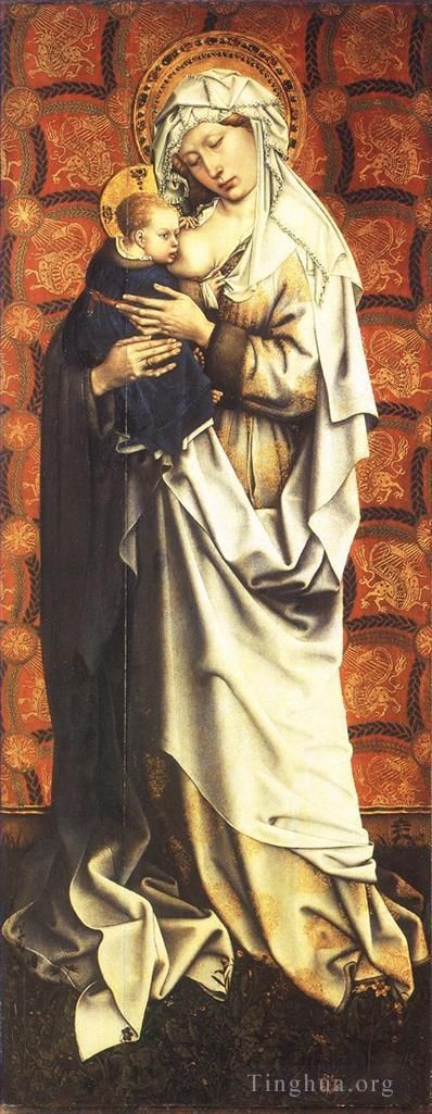 Robert Campin Peinture à l'huile - Vierge à l'Enfant