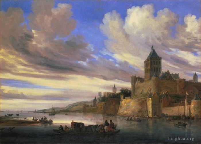 Salomon van Ruysdael Peinture à l'huile - 5 Rivière