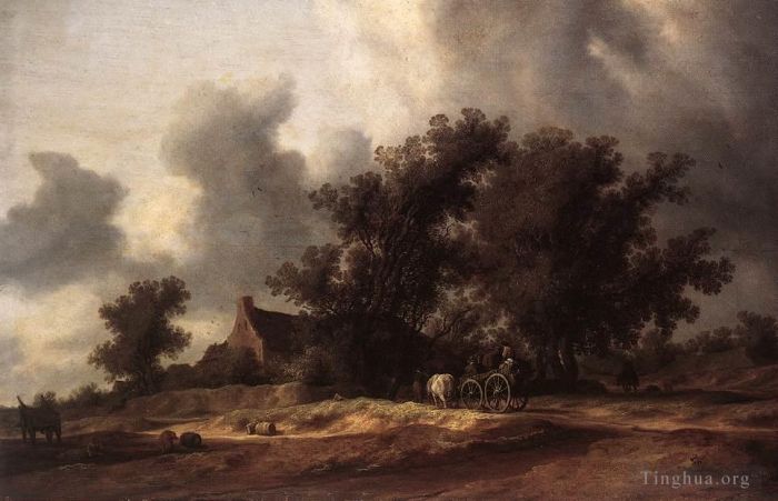 Salomon van Ruysdael Peinture à l'huile - Après la pluie