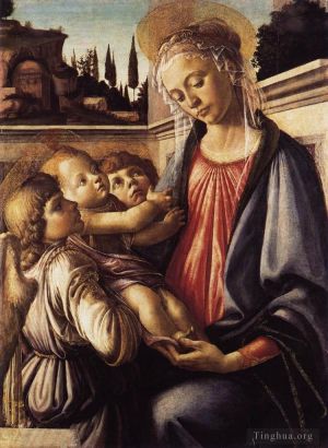 Sandro Botticelli œuvres - Vierge à l'Enfant et deux anges