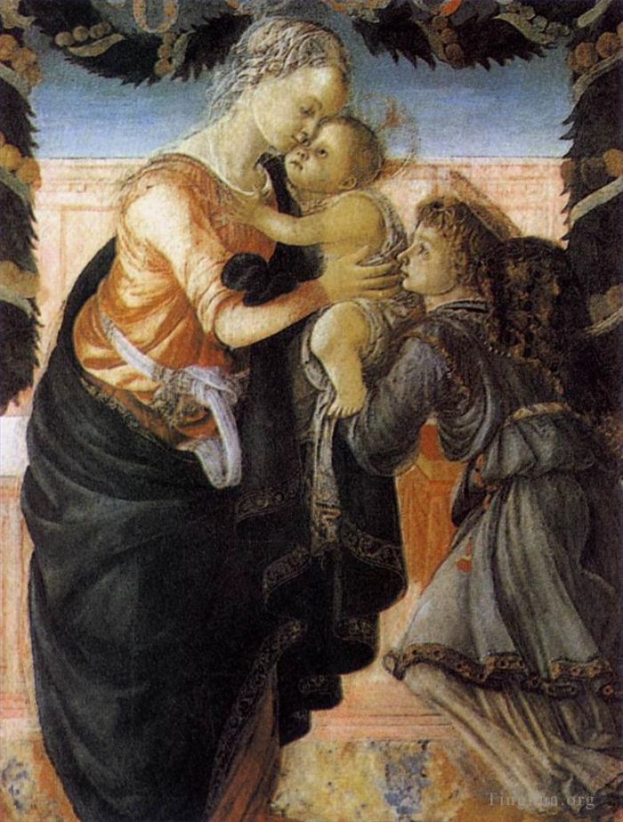 Sandro Botticelli Types de peintures - Madone et l'Enfant avec un ange 2