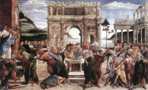 Sandro Botticelli œuvres - Le châtiment de Coré