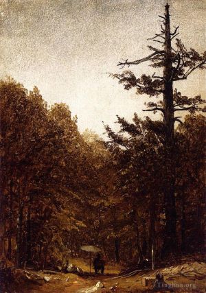 Sanford Robinson Gifford œuvres - Une route forestière