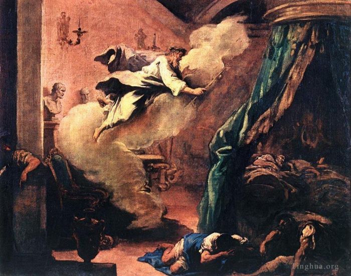 Sebastiano Ricci Peinture à l'huile - Rêve d'Esculape