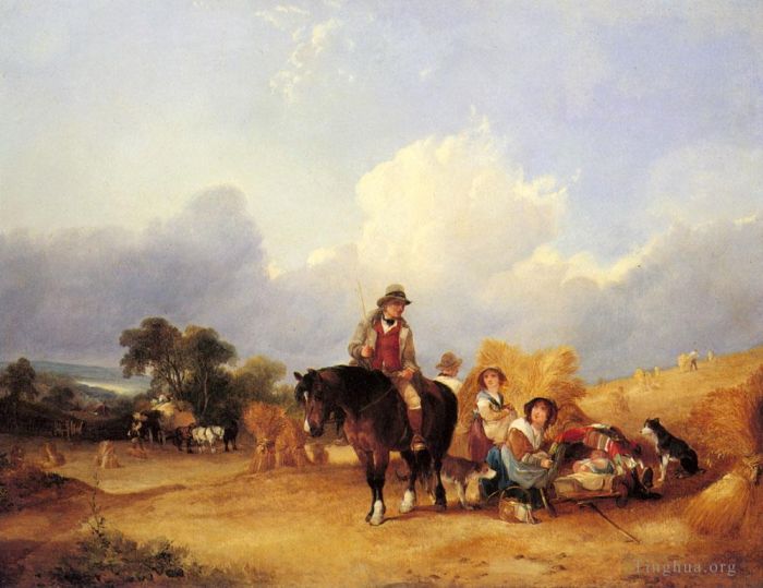 William Shayer Peinture à l'huile - Moment de la récolte