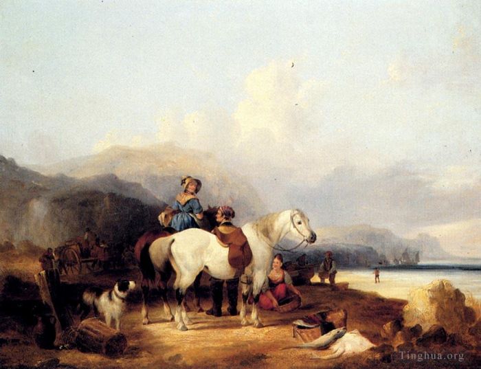 William Shayer Peinture à l'huile - Face à la mer