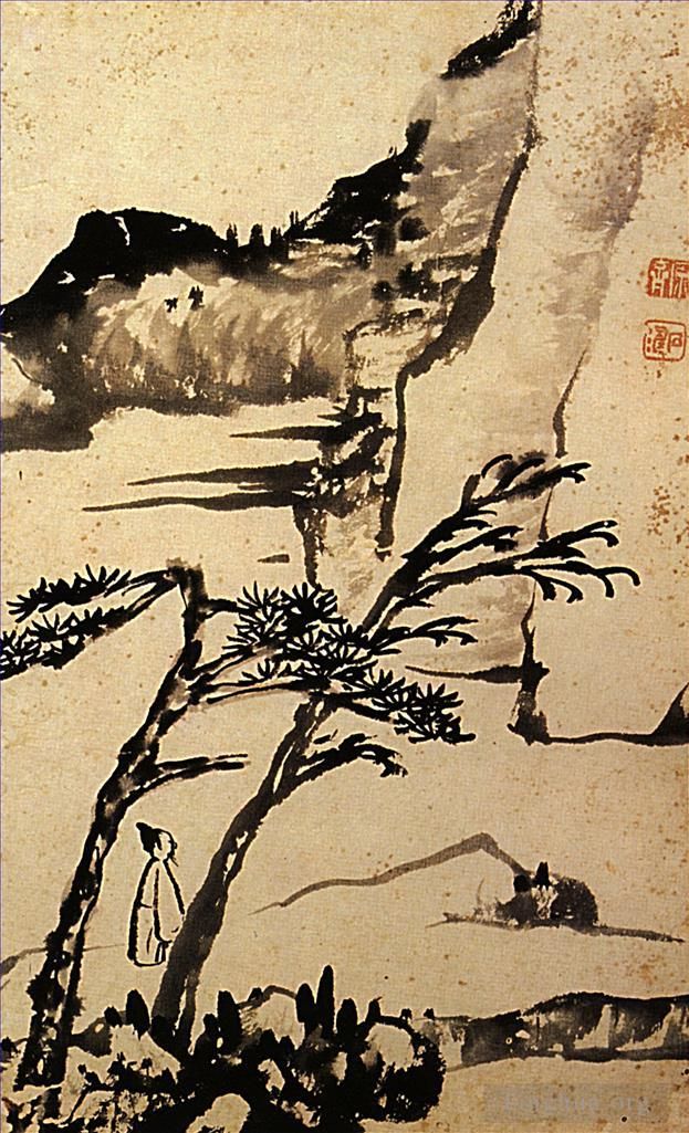 Shi Tao Art Chinois - Un ami des arbres solitaires 169