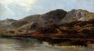Sidney Richard Percy œuvres - Paysage avec un lac et des montagnes au-delà