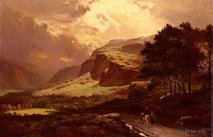 Sidney Richard Percy Peinture à l'huile - Langdale westmorland