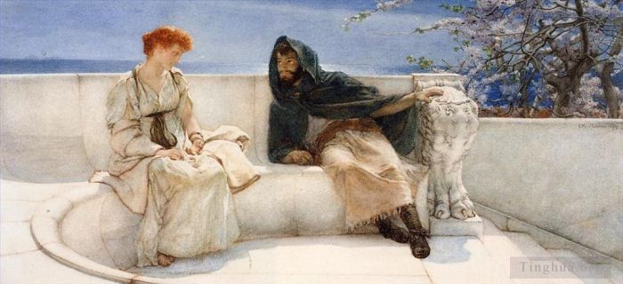 Sir Lawrence Alma-Tadema Peinture à l'huile - Une déclaration