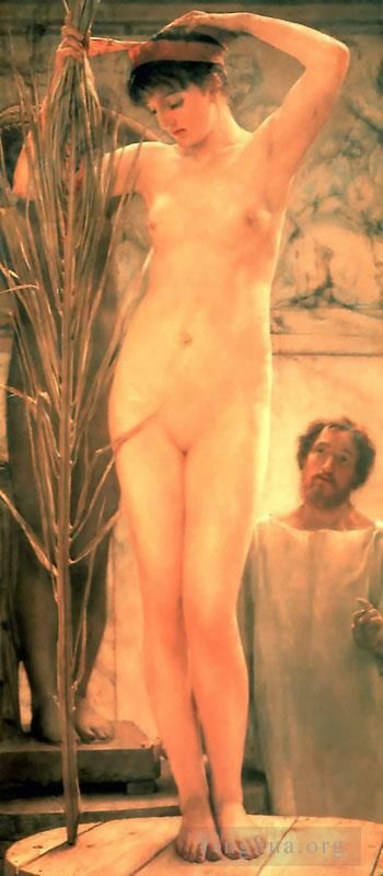 Sir Lawrence Alma-Tadema Peinture à l'huile - Un modèle de sculpteur