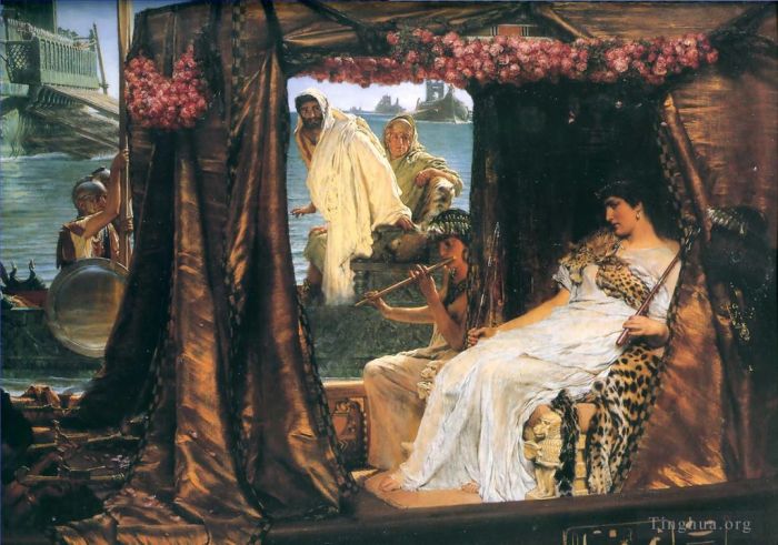 Sir Lawrence Alma-Tadema Peinture à l'huile - Antoine et Cléopâtre