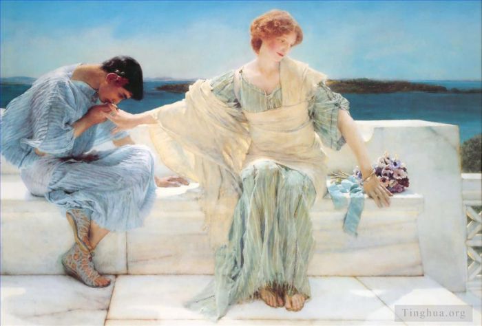 Sir Lawrence Alma-Tadema Peinture à l'huile - Ne me demande plus