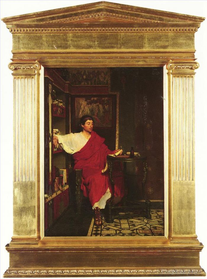 Sir Lawrence Alma-Tadema Peinture à l'huile - British 18361912A Scribe romain écrivant des dépêches