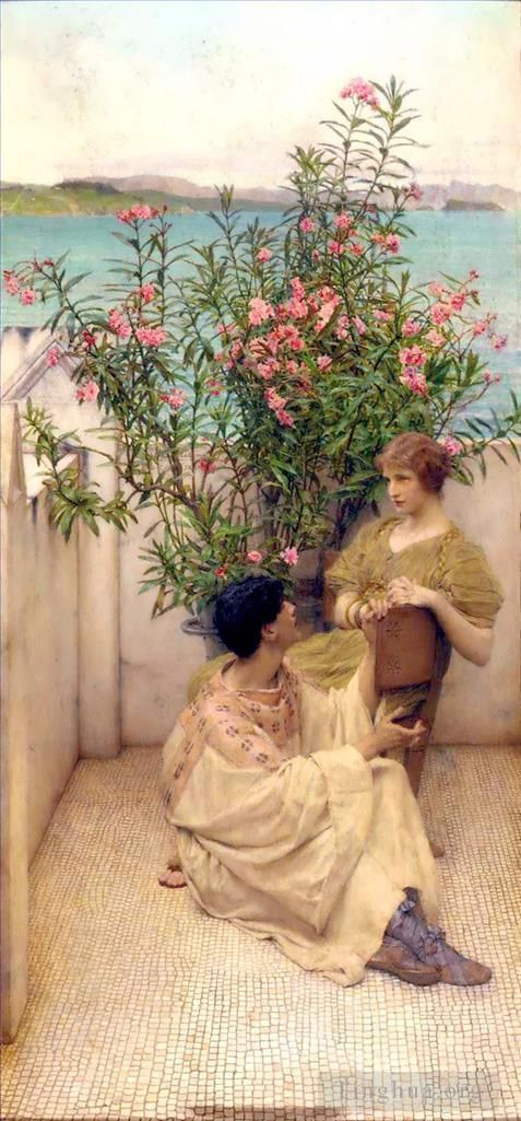 Sir Lawrence Alma-Tadema Peinture à l'huile - Cour