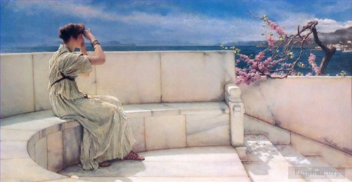 Sir Lawrence Alma-Tadema Peinture à l'huile - Attentes