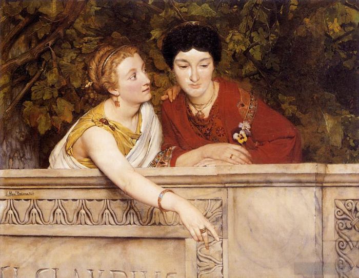 Sir Lawrence Alma-Tadema Peinture à l'huile - Femmes Gallo Romaines