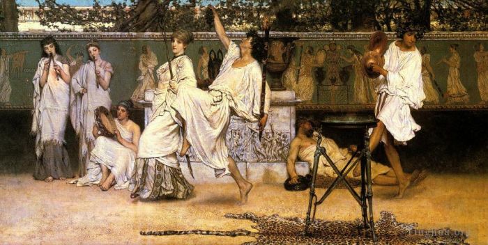 Sir Lawrence Alma-Tadema Peinture à l'huile - Laurent Bacchanale 1871