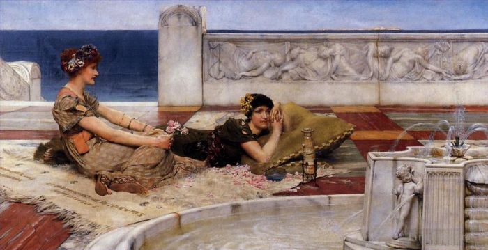 Sir Lawrence Alma-Tadema Peinture à l'huile - Aime les fidèles